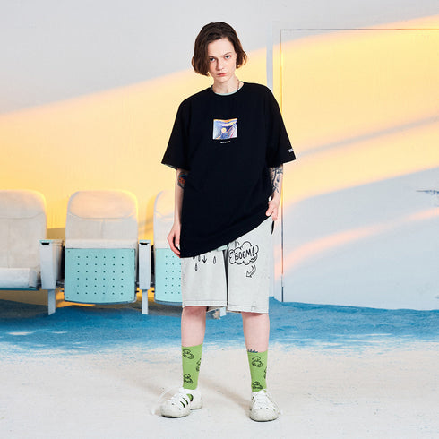 Ghost Face Oil Painting Heavy Short Sleeve T-shirt - PSYLOS 1, Ghost Face Oil Painting Heavy Short Sleeve T-shirt, T-Shirt, BEASTER, PSYLOS 1